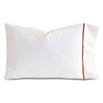 Linea Velvet Ribbon Pillowcase In White & Shiraz