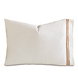 Tessa Satin Stitch Pillowcase in Ivory/Antique