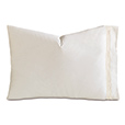 Tessa Satin Stitch Pillowcase in Ivory/Bisque