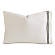 Tessa Satin Stitch Pillowcase in Ivory/Black