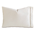 Tessa Satin Stitch Pillowcase in Ivory/Sable