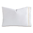 Tessa Satin Stitch Pillowcase in White/Bisque