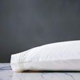 Tessa Satin Stitch Pillowcase in White/White