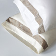 Cornice Lunetta Ivory/Biscotti Pillowcase