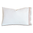 Juliet Lace Pillowcase in White/Fawn