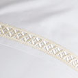 Juliet Lace Pillowcase in White/Ivory