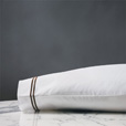 Enzo White/Brown Pillowcase