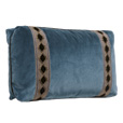 Rudy Velvet Accent Pillow In Blue