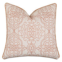 Marguerite Damask Embroidery Decorative Pillow