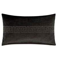 Antiquity Greek Key Decorative Pillow in Ebony