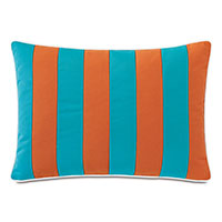 Plage Striped Decorative Pillow in Orange