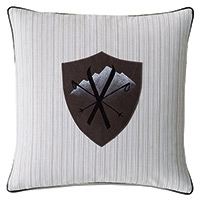 Lodge Leather Badge Decorative Pillow
