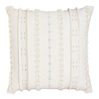 Justina Fringe Decorative Pillow In Ivory