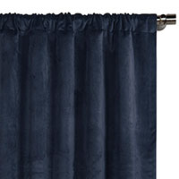 Nellis Velvet Curtain Panel in Azure