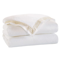 Juliet Lace Duvet Cover in White/Ivory