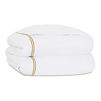 Enzo Satin Stitch Duvet Cover in Sable