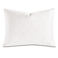 Coperta Diamond Quilted King Sham in White 