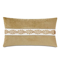 Marceau Metallic Border Decorative Pillow