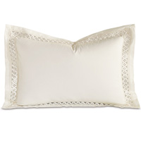 Juliet Lace Queen Sham in Ivory/Ivory