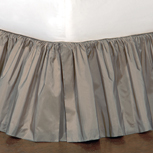 Freda Ruffled Bed Skirt in Steel