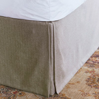 Rudy Pleated Bed Skirt In Beige