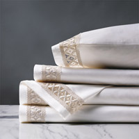 Juliet Lace Sheet Set in White/Ivory