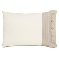 Maritime Pleated Right Standard Sham In Ivory