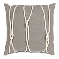 Isle Yacht Knots Decorative Pillow in Neutral