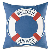 Lifebuoy Handpainted Decorative Pillow