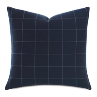 Ladue Checkered Accent Pillow In Indigo