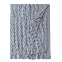 Avalon Cableknit Throw In Slate