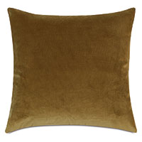 Plush Velvet Decorative Pillow In Citrine