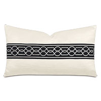 Lucent Trellis Tape Decorative Pillow in Opal