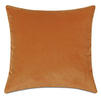 Uma Velvet Decorative Pillow in Tangerine