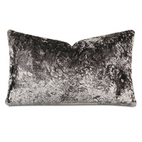 Sonny Crushed Velvet Decorative Pillow in Nickel
