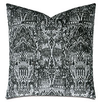 Chaucer Velvet Decorative Pillow in Steel
