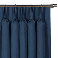 Breeze Linen Curtain Panel in Indigo