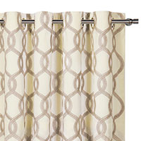 Gresham Embroidered Curtain Panel in Suede