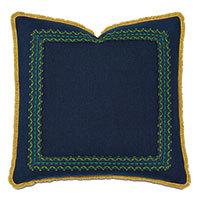 Fairuza Embroidered Trim Decorative Pillow