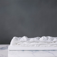 Vail Percale Fitted Sheet In White