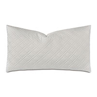 Coperta Diamond Quilted King Sham in Silver