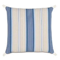 Maritime Stripe Accent Pillow In Blue