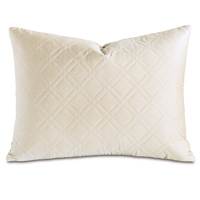 Coperta Diamond Quilted Queen Sham in Ivory