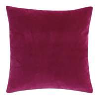 Sloane Velvet Decorative Pillow in Raspberry
