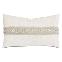 DAINTY EMBROIDERED BORDER DECORATIVE PILLOW
