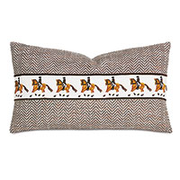 Stallion Embroidered Decorative Pillow
