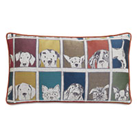 Lucky Dog Multicolored Decorative Pillow