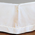Linea Velvet Ribbon Bed Skirt In Ivory & White
