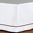 Linea Velvet Ribbon Bed Skirt In White & Shiraz