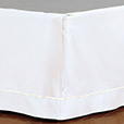 Linea Velvet Ribbon Bed Skirt In White & White